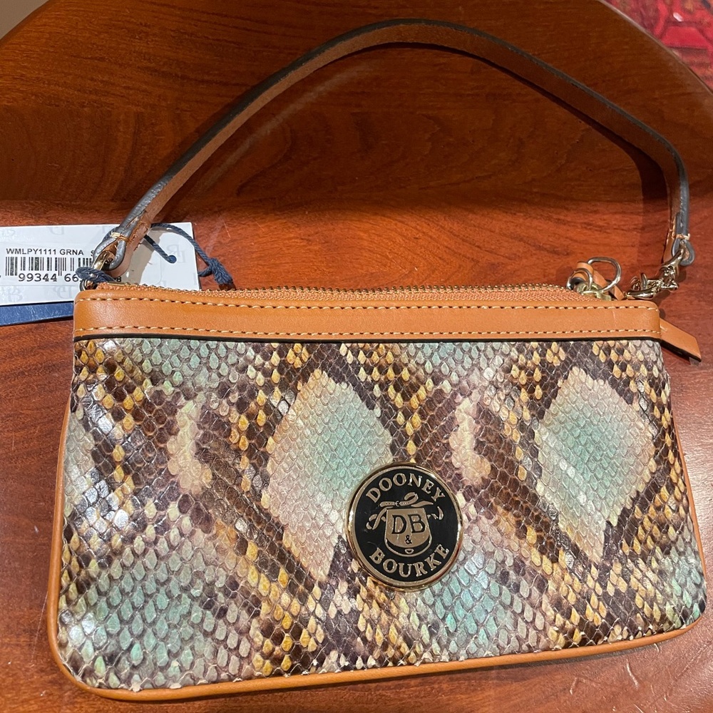 Dooney & Bourke python wristlet